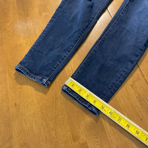 ENJEAN Women's Junior Dark Wash Distressed Skinny Leg‎ Denim Blue Jeans Sz 7 - Picture 10 of 10